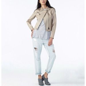 AX Armani Exchange Destroyed Light Wash Indigo Boyfriend Jeans Womens Sz 32 X 27